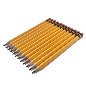 Crayons en bois triangulaires jumbo HB, corps jaune et emballage personnalisé, certifiés FSC EN71 ISO pour la papeterie scolaire et les fournitures de bureau - Product Image 1