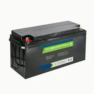 UPS baterai cadangan 12V 200ah 12V 300ah 200AH 100AH Lifepo4 baterai Lithium siklus dalam untuk RV surya BMS Lot