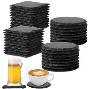 STARUNK sous-verres promotionnels en vrac noirs antidérapants pour boissons Style classique <span class=keywords><strong>ardoise</strong></span> pierre gravure laser vente en gros sous-verres en <span class=keywords><strong>ardoise</strong></span> vierge - Product Image 5