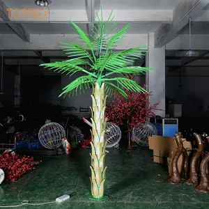 Lámpara de palmera de coco iluminada por Led, iluminación de exterior para decoración de jardín, personalizada