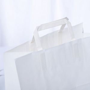 Bolsas de Papel Kraft Blancas Medianas con Asas para Regalos, Compras, Fiestas, Cumpleaños, Manualidades, Comida para Llevar - Product Image 6