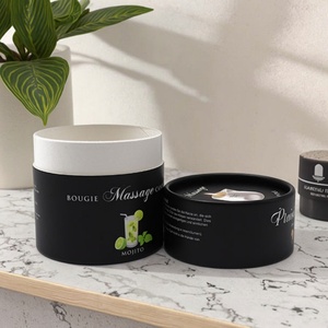 Recyclable Kraft Paper Cylinder Round Paper <b>Container</b> Custom Logo Printed Cardboard Tubes for Essential Oil Bottle Packaging - Product Image 2