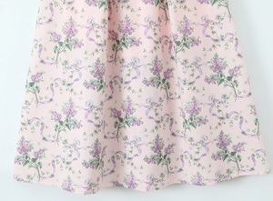 <span class=keywords><strong>Vestido</strong></span> Largo Casual de Verano para Mujer, con Cuello Cuadrado, Color <span class=keywords><strong>Rosa</strong></span>, Estampado Floral, <span class=keywords><strong>Manga</strong></span> Corta - Product Image 4