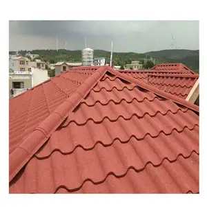 Casa ignífuga Villa Construcción Tejas para techos Cubierta de arena Teja de metal Nairobi Accra Addis Abeba