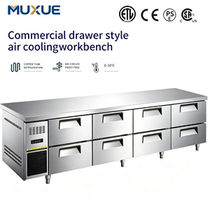 Congelatore Sottobanco in Acciaio Inox con 8/<span class=keywords><strong>6</strong></span> <span class=keywords><strong>Cassetti</strong></span>, 2m/1.8m, -22°C ° C/0 ° Frigorifero Commerciale da Incasso con Controllo Digitale - Product Image 1