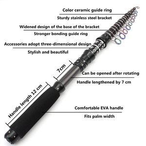 Canne à <span class=keywords><strong>pêche</strong></span> télescopique ultra-courte, mini, petite, pour la <span class=keywords><strong>pêche</strong></span> en mer, peut être placée dans un sac à dos, 200g, EVA, dropshipping, <span class=keywords><strong>pêche</strong></span> - Product Image 2