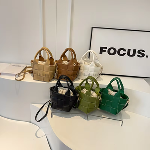 New Style Fashion Korean-style Woven Women's <b>Small</b> Single Zip Unique Design Ladies Shoulder Crossbody <b>Handbag</b> Retro Tanjing - Product Image 2