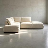 OAKEN Meubles de salon de luxe, canapé nuage en tissu lin personnalisé, coussin moelleux, ensemble de meubles de salon, fabrication américaine