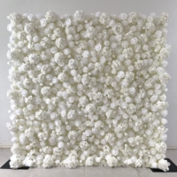 H530 Rose en soie rouge, fleurs artificielles en soie enroulables, arrangement 3D pour toile de fond de scène, multicolore, pour demande en mariage et décoration de mariage