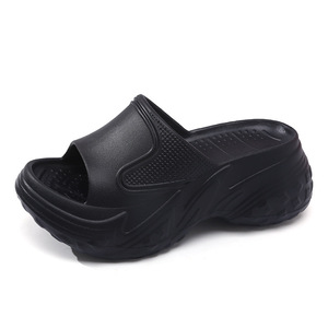 Women's Platform Flip Flops EVA Open <b>Toe</b> Breathable Summer Slippers Chunky Shoes White - Product Image 5