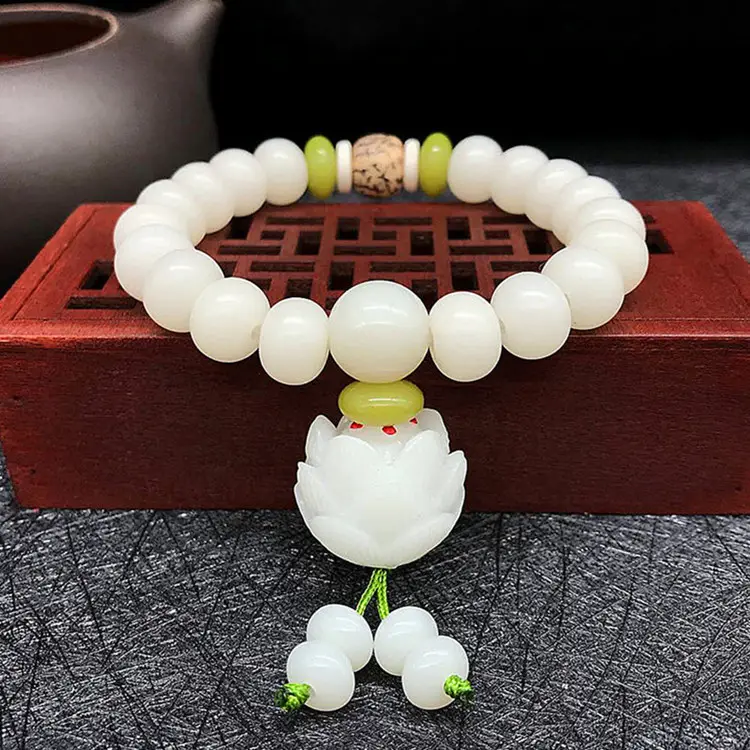 Jade Bodhi Root Bracelet 108 Bodhi Beads Bracelet Jewelry Wholesale High Quality Natural Handmade Trendy Stone Unisex 8MM 05 16g