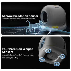 <span class=keywords><strong>Bac</strong></span> à litière pour <span class=keywords><strong>chat</strong></span> intelligent, automatique, écologique, design rond en ABS, fonction désodorisante, <span class=keywords><strong>autonettoyant</strong></span>, grande capacité - Product Image 3