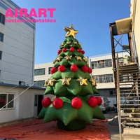 Arbre de Noël gonflable vert, grandes décorations gonflables d'arbre pour l'événement d'affichage