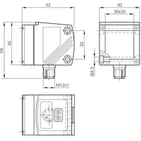 Les capteurs de distance laser LAT45-10MIU-B5 mesurent rapidement et avec précision les distances grâce à un laser à lumière rouge.