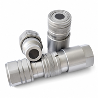 Nouvelles vannes NaiWo NWP4 à raccords rapides hydrauliques ISO16028 en acier au carbone à face plate 1/2" BSP/NPT haute pression résistantes à la corrosion
