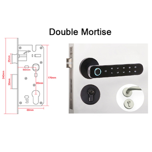 Serratura Intelligente per Porta d'Ingresso in Lega di Zinco Impermeabile e Maniglia Biometrica con Impronta Digitale con Telecomando Serrature Elettriche - Product Image 1