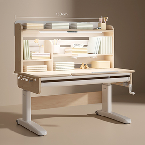 Trẻ Em Chất Lượng Cao Bàn Học Tập Chiều Cao Có Thể Điều Chỉnh Đồ Nội Thất Nhà Bằng Gỗ Ergonomic Trẻ Em Nghiên Cứu Bảng Và Ghế Với Kệ Sách - Product Image 2