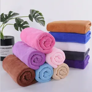 Handuk microfiber 80% poliester 20% poliamida, kain pembersih pemoles mobil, kain mikrofiber 40*40cm 300GSM