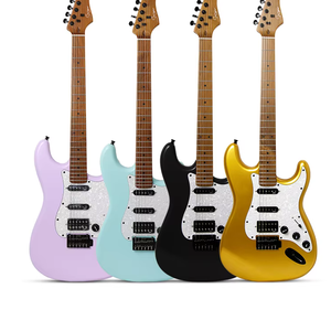 <span class=keywords><strong>Guitarra</strong></span> Smiger Upgrade con cuerpo de álamo, mástil y diapasón de arce tostado, pastillas Alnico <span class=keywords><strong>V</strong></span> HSS, modelo L-G2-MAX con afinador con bloqueo. - Product Image 1