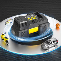 Corded 12V Auto Tire Air Pump Digital ABS 22mm Cylinder Auto Shut off Emergency Light Max 150PSI Tire Pressure Monitor