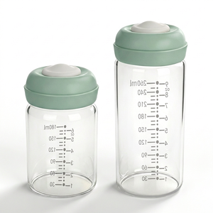 Biberón de Vidrio al por Mayor, Biberón de Boca Ancha de Borosilicato de Alta Calidad para Almacenamiento de Leche Materna, Biberón para Alimentación Infantil, Libre de BPA - Product Image 1