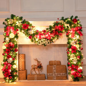 Guirlande de Noël en rotin PVC de 270 cm, décoration murale de Noël, guirlande artificielle en pin pour les fournitures d'arrangement d'événements de fête - Product Image 2