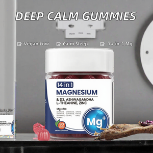 Gomitas de Complejo de Magnesio Glicinato Deep Calm 14 en 1 para Hombres, para Dormir, con Vitamina D3, Ashwagandha, L-teanina, Zinc, 5-HTP y Vitaminas - Product Image 4