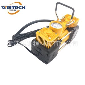 เครื่องสูบลมยางแบบสองกระบอกสูบ Weitech 12V 150Psi แบบพกพา ทำจากโลหะ พร้อมเกจวัดแรงดัน - Product Image 2