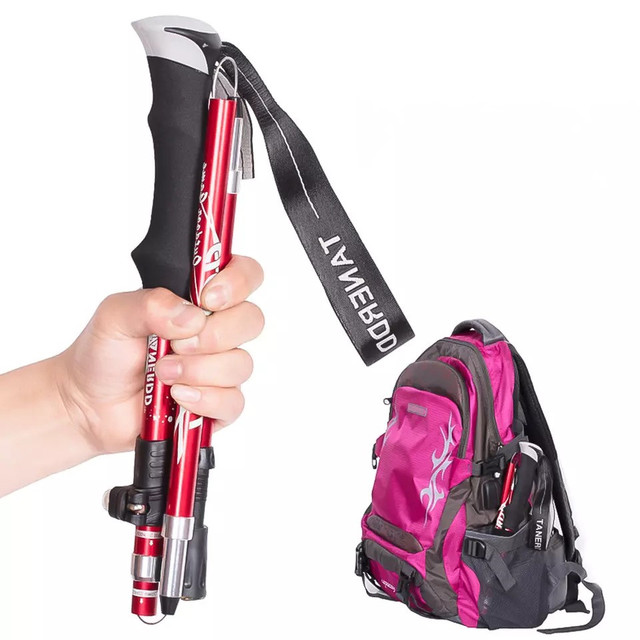 Outdoor Portable Folding Nordic Walking Pole 250G Ultralight Walking Trekking Pole Hiking Walking Stick