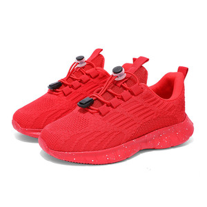 Zapatillas Deportivas Rojas con Cordones y Punta Redonda, Transpirables, con Entresuela de EVA y Suela de Goma, Ligeras, para Todas las Temporadas - Product Image 2
