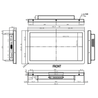 18.5 pouces étanche Ip65 cadre ouvert robuste écran d'affichage à montage sur panneau moniteur tactile LCD industriel capacitif