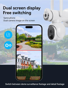 Caméra solaire PTZ <span class=keywords><strong>WIFI</strong></span> double objectif 6MP de haute qualité, vision nocturne couleur, audio bidirectionnel fluide, caméra de sécurité <span class=keywords><strong>WIFI</strong></span> - Product Image 5
