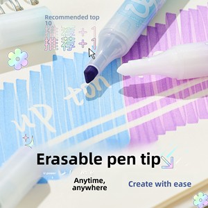 <span class=keywords><strong>Evidenziatore</strong></span> Fluorescente <span class=keywords><strong>Cancellabile</strong></span> a Doppia Punta, 6 Colori, Grande Capacità, Triangolare, Facile da Impugnare, per Doodling, Marcatura e Journaling - Product Image 5