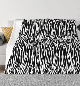 Couverture Zebra, couverture à imprimé zèbre noir, couverture zèbre réversible ultra douce pour canapé, fauteuil et lit - Product Image 5