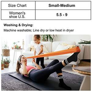 High Quality Anti Slip Logo Fuzzy Crew Designer <b>Compression</b> Cotton Sport Women Custom Grip Yoga Pilates <b>Socks</b> - Product Image 4