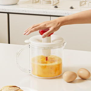 Frullino Manuale Multifunzione e Sbattitore per Crema con Bicchiere di Miscelazione Grande per Mescolare e Sbattere le Uova - Product Image 2