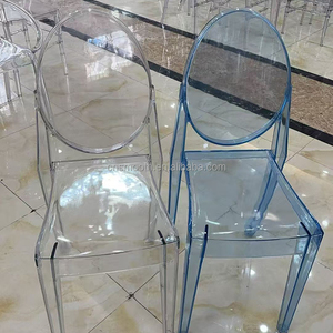 <span class=keywords><strong>Chaise</strong></span> de mariage SMS <span class=keywords><strong>Victoria</strong></span> <span class=keywords><strong>Ghost</strong></span> en résine blanche, dossier rond ovale, empilable, pour événements de mariage - Product Image 3