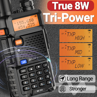 Baofeng M-5R Walkie Talkie Jangkauan Jauh Daya Tinggi Pengisi Daya Tipe-C Salin Frekuensi Nirkabel Komutator Pita Udara Radio Amatir UV-5R K5