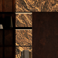 Panneau mural décoratif de luxe ultra-fin en marbre naturel rétroéclairé, grande dalle, haute translucidité, qualité supérieure, pour chambre à coucher