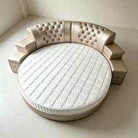 Moderne Schlafzimmer Rundbett Kingsize Luxus High-End Bestseller Multifunktionales Großes Lederbett mit Musikfunktion