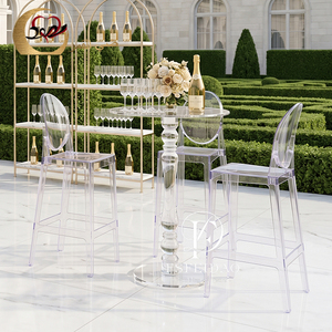 Wedding Furniture <b>Party</b> Use Clear Acrylic Mobile Cafe Wine Bar <b>Tables</b> - Product Image 5
