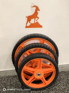 Remorque universelle de camion de main de roue de roue en plastique de remplacement en caoutchouc de jante noire, pneu de chariot de jardin de chariot - Product Image 2