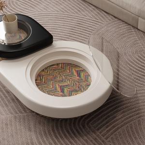 <span class=keywords><strong>Table</strong></span> <span class=keywords><strong>basse</strong></span> moderne haut de gamme <span class=keywords><strong>en</strong></span> verre trempé durable, forme spéciale, luxe léger, convertible, écologique, avec rangement, mobilier de maison - Product Image 4