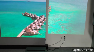 Wipro, мягкий матовый, серый, ПВХ, напольный проектор, 3D, 4 К 16:9, умный электропроекционный экран, в наличии - Product Image 3