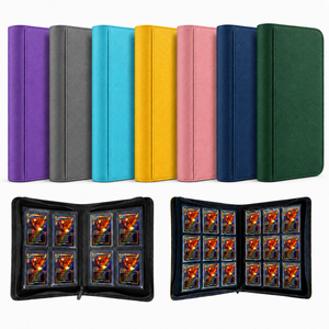 Carpeta <span class=keywords><strong>de</strong></span> Tarjetas con Cierre y 4 Bolsillos Grabada con Láser al por Mayor, Álbum <span class=keywords><strong>de</strong></span> Tarjetas Coleccionables <span class=keywords><strong>de</strong></span> Cuero PU Personalizado para Juegos <span class=keywords><strong>de</strong></span> Mesa - Product Image 6