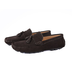 Chaussures décontractées pour hommes, style beanie, printemps/été/automne, respirantes, antidérapantes, dessus en cuir, doublure en PU, à enfiler - Product Image 2