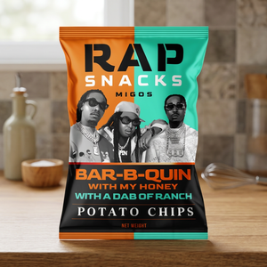 Rap Snacks Migos Bar-B-Quin con My Honey y un Toque de Salsa Ranchera, 2oz, 12 Bolsas, Temática Musical, Comida y Dulces Promocionales - Product Image 3