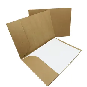 Bìa Đựng Giấy Thủ Công A4 Tái Chế In Logo Tùy Chỉnh Bìa Đựng 2 Túi - Product Image 1