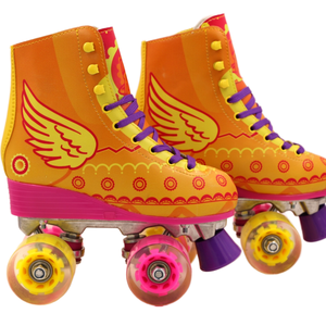 Nuova Creazione <span class=keywords><strong>Pattini</strong></span> Regolabili per Bambini da Esterno all'Ingrosso Modello E9E9 QUAD in PVC Rosa Nero Argento Rosso Blu Colore Ruota OEM Cromato - Product Image 1