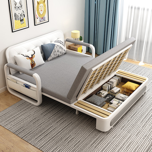 Sofá <span class=keywords><strong>Cama</strong></span> Extraíble Moderno de Alta Calidad con Sillón, Sofá Convertible de Tres Plazas - Product Image 6
